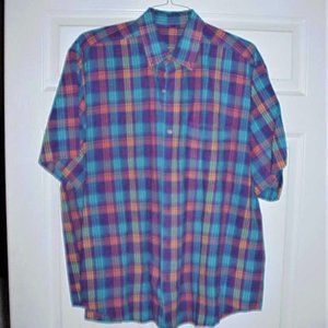 NORDSTROM, XL, MEN'S. MULTI COLORED PLAID, PRE-OWNED, LAUNDERED, GENTLY WORN